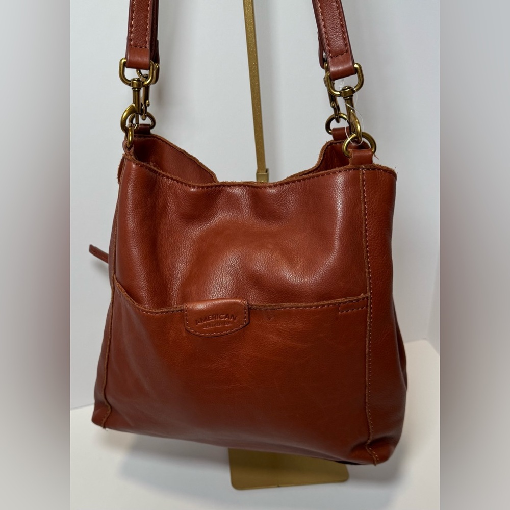 American Leather Co. Austin Triple Entry Bucket Bag